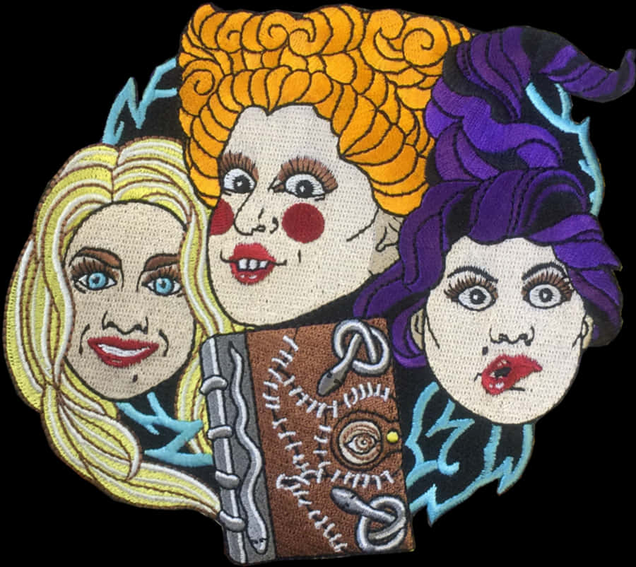 Bordado de las Hermanas Sanderson de Hocus Pocus Fondos de pantalla