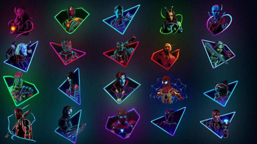 Borde de Luz Neón Estética Marvel Fondos de pantalla