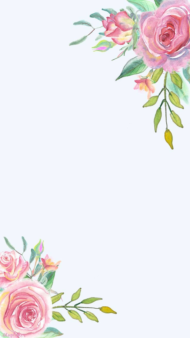 Borde Esquinero Floral iPhone Fondos de pantalla