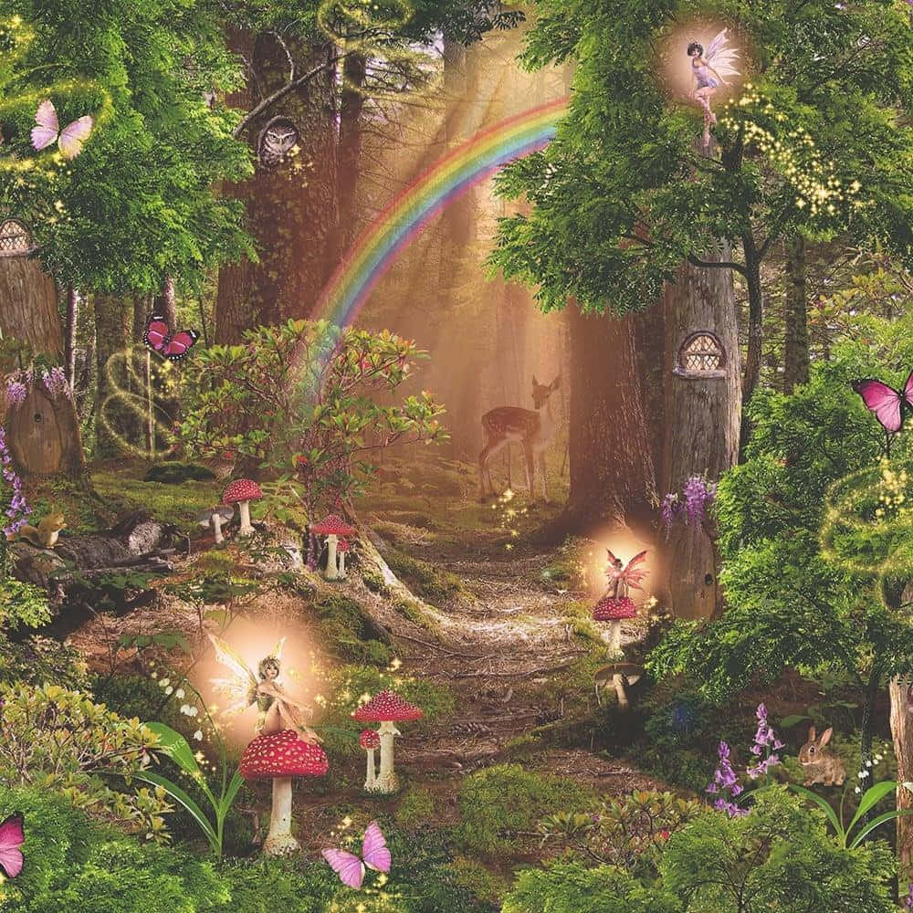 Bosque Arcoíris de Hadas Fondos de pantalla