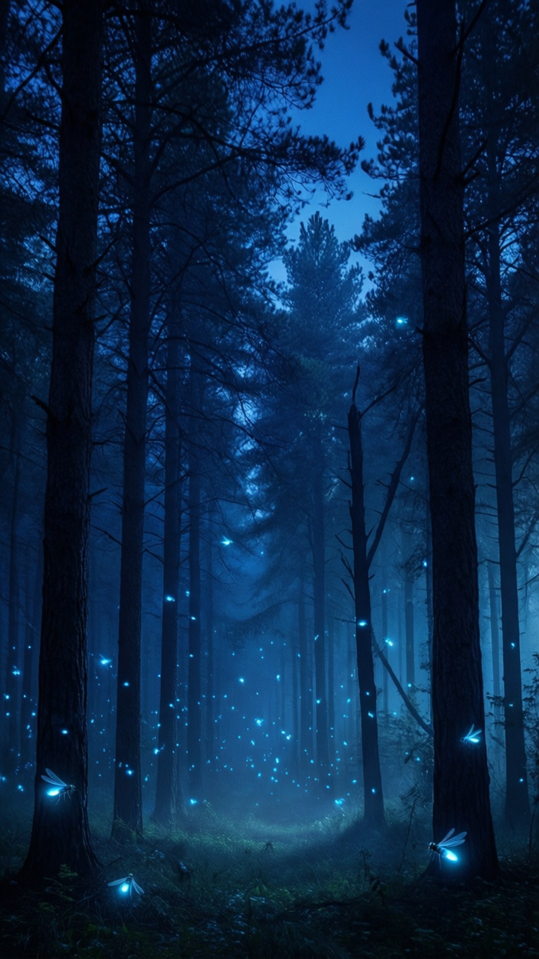 Bosque Azul Encantado Fondos de pantalla