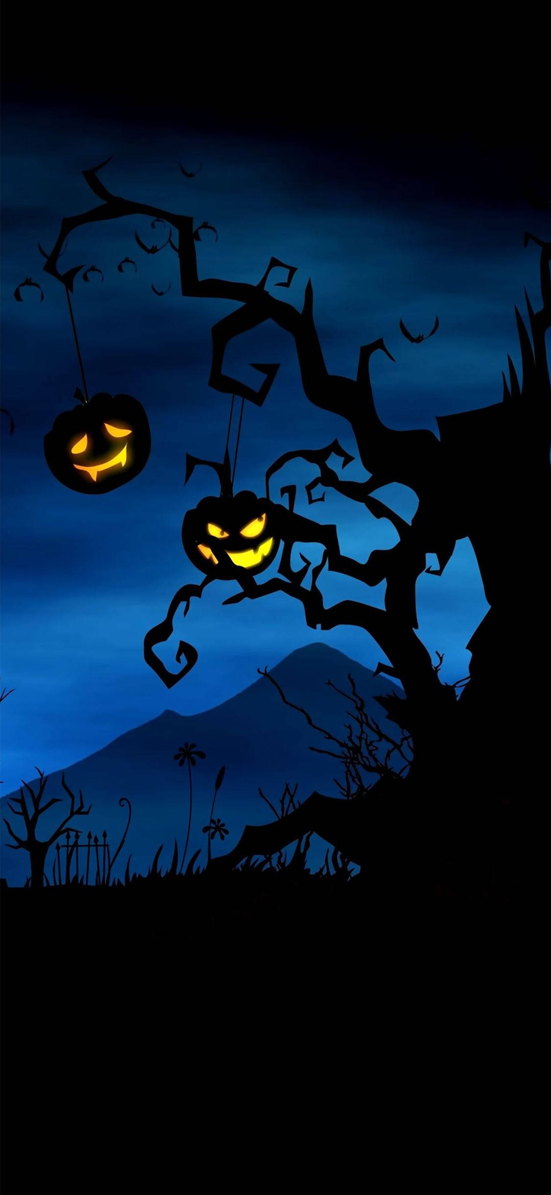 Bosque Embrujado Halloween iPhone Fondos de pantalla
