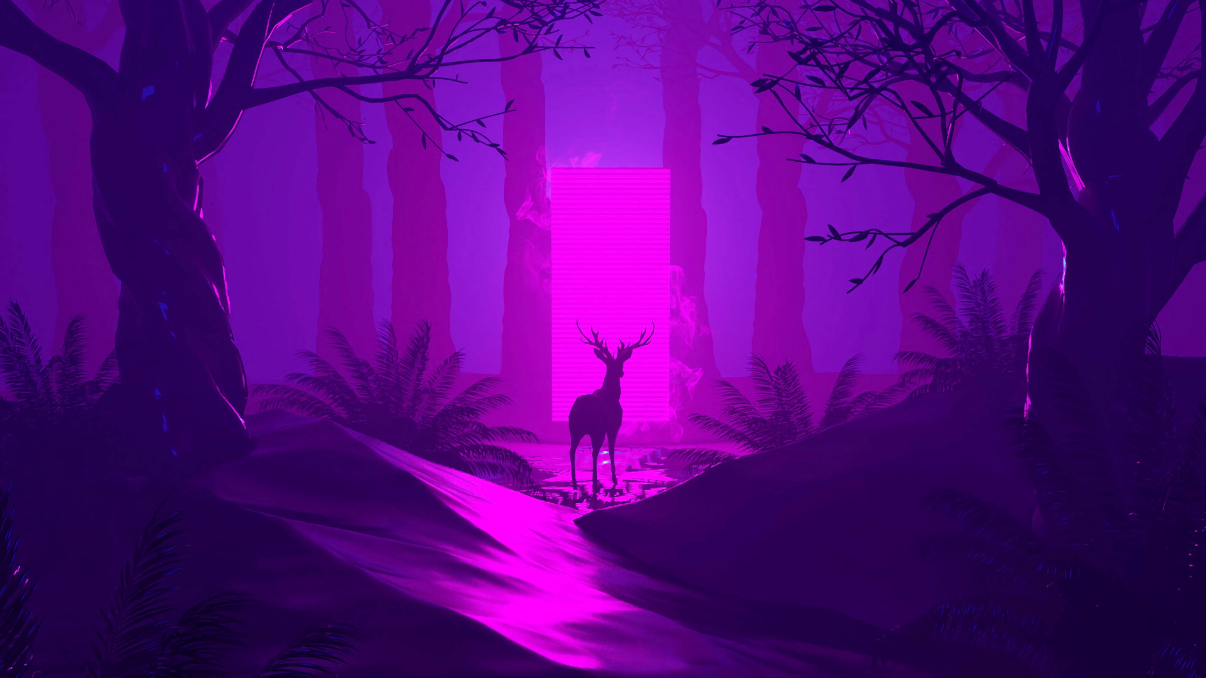Bosque Estético Púrpura Oscuro Fondos de pantalla