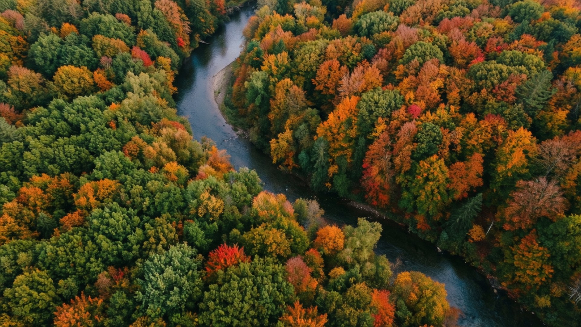 Bosque Otoñal Aéreo Fondos de pantalla