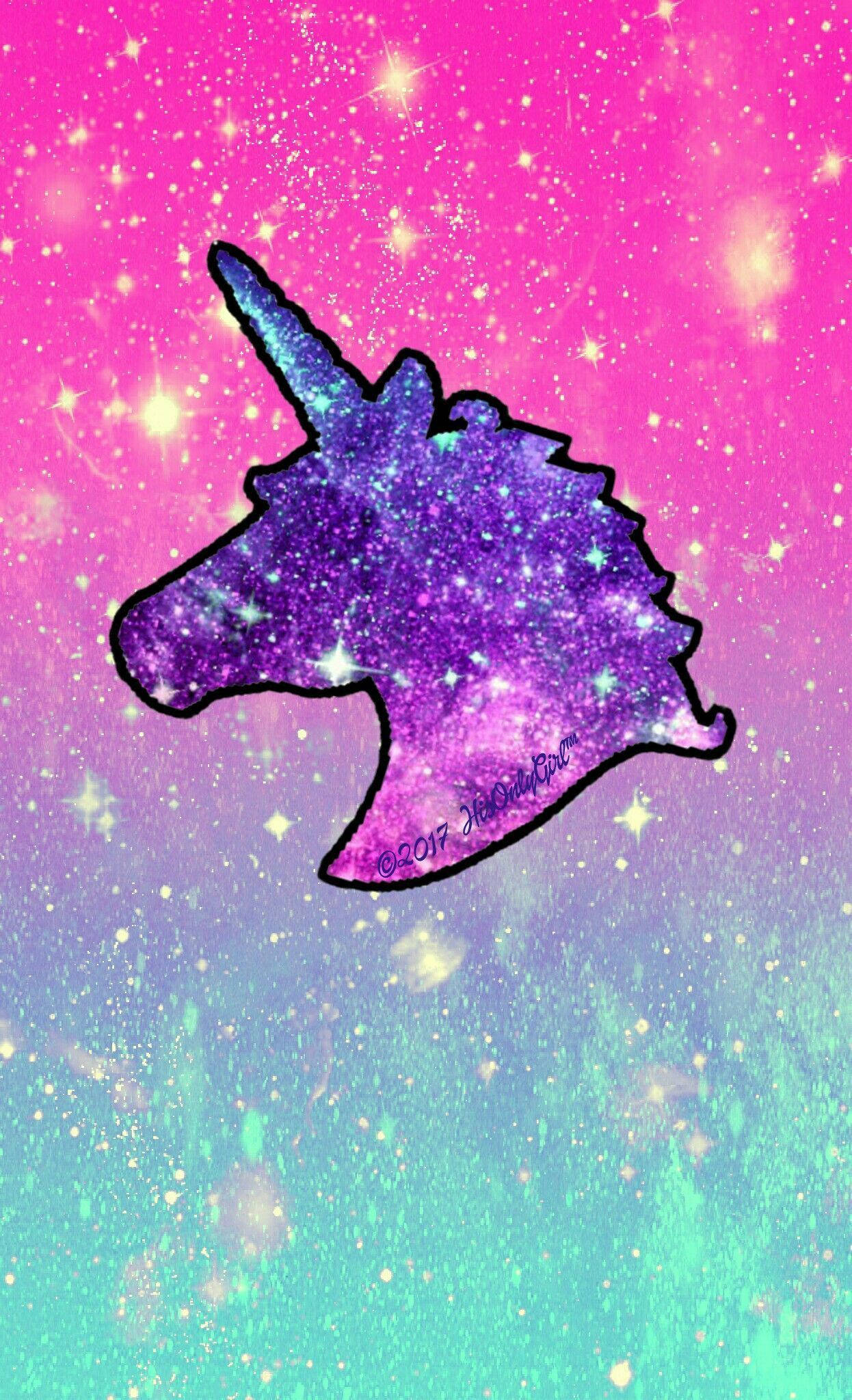 Brillantina y Unicornios Púrpura Fondos de pantalla