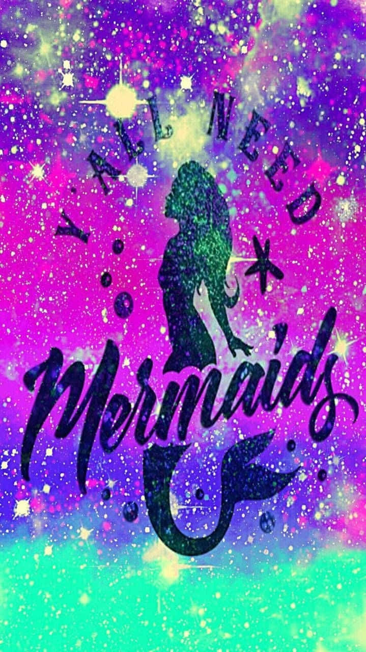 Brillos de Sirena en Rosa, Púrpura y Azul Fondos de pantalla