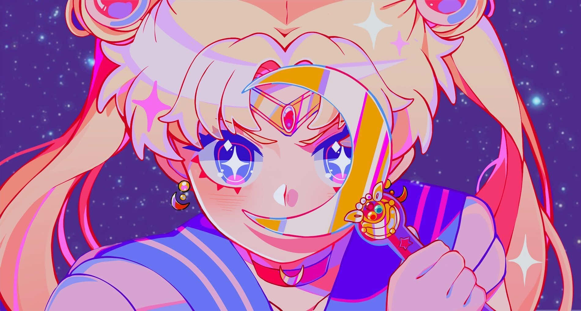 Brillos Púrpura Estéticos de Sailor Moon Fondos de pantalla