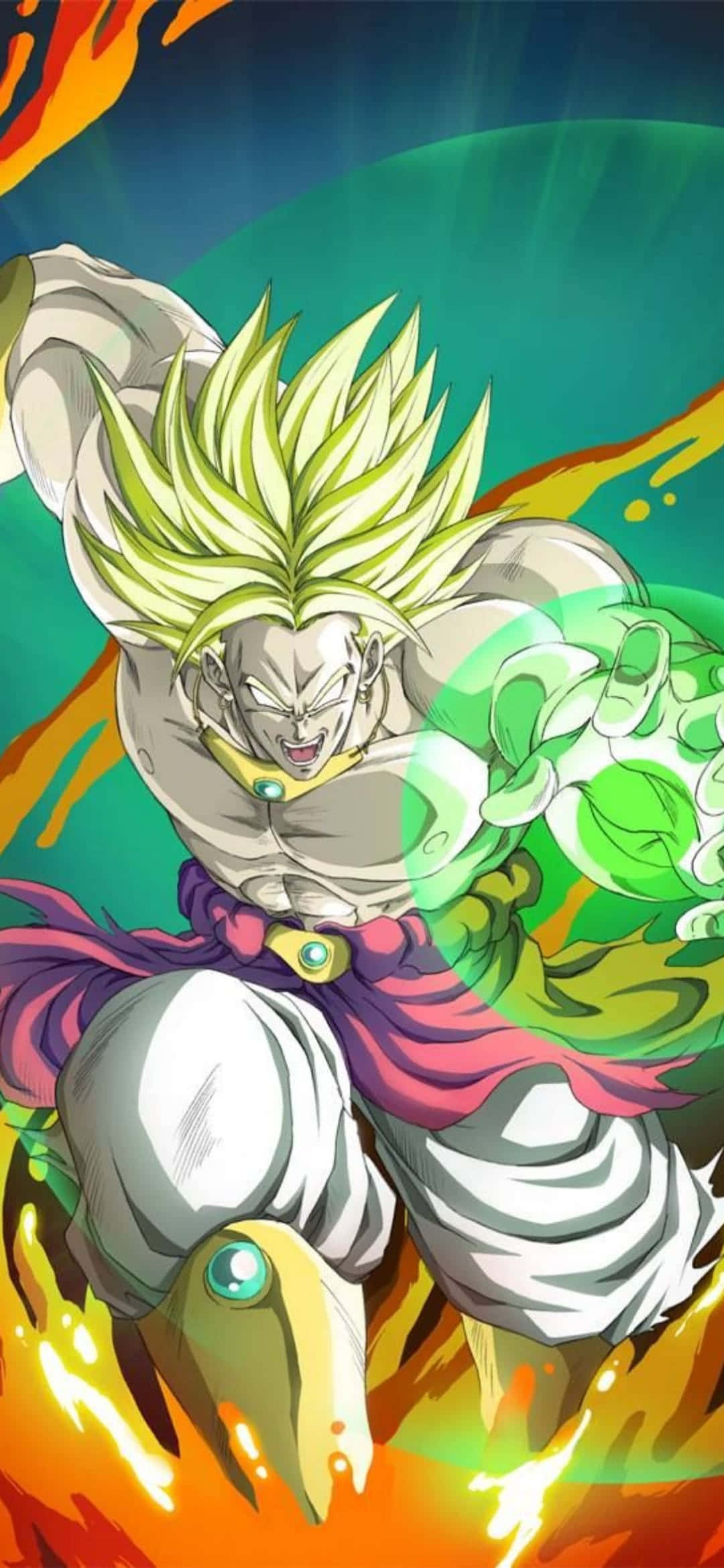 Broly iPhone Super Saiyan Explosión de Energía Fondos de pantalla