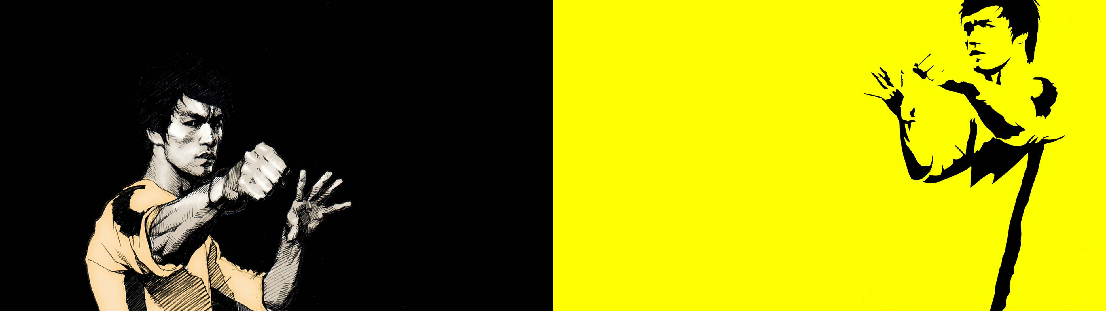 Bruce Lee Negro y Amarillo Fondos de pantalla