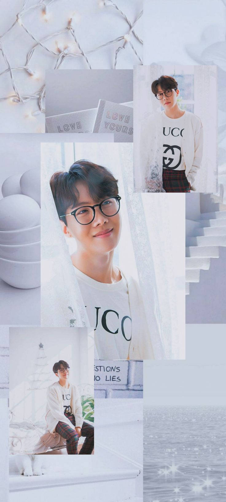 BTS Aesthetic Jhope Sobre Fondo Blanco Fondos de pantalla