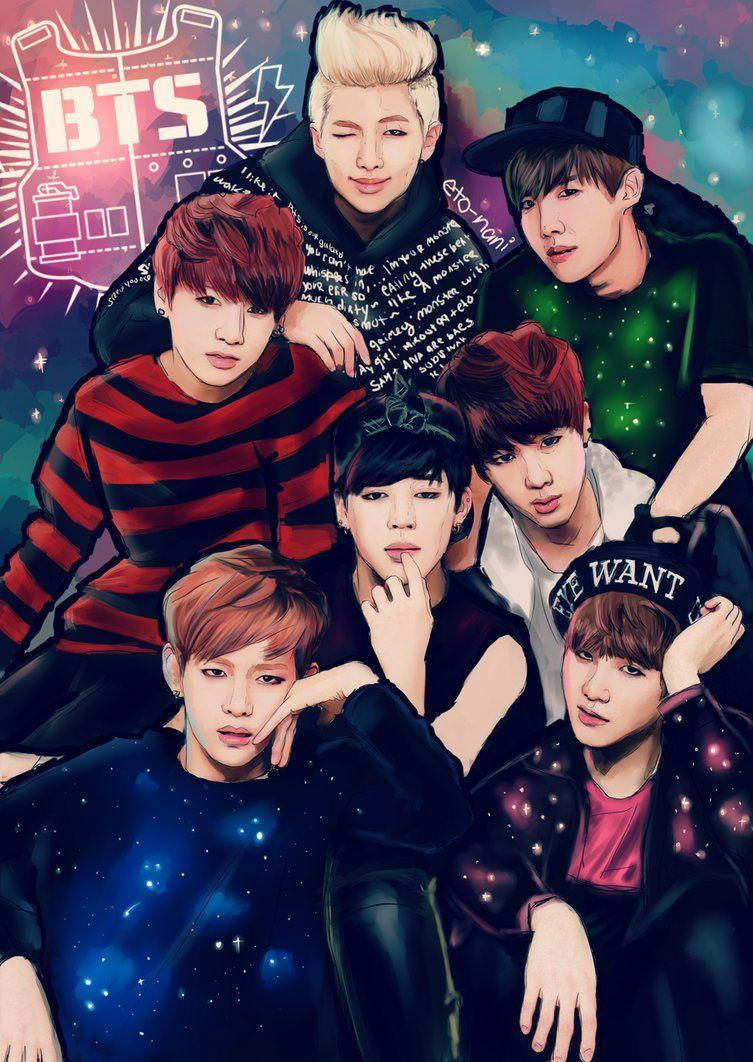 Fondos de pantalla de BTS Anime