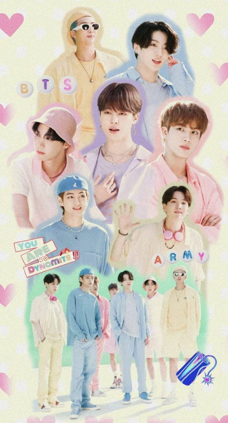 BTS Dynamite Estética Pastel Linda Fondos de pantalla
