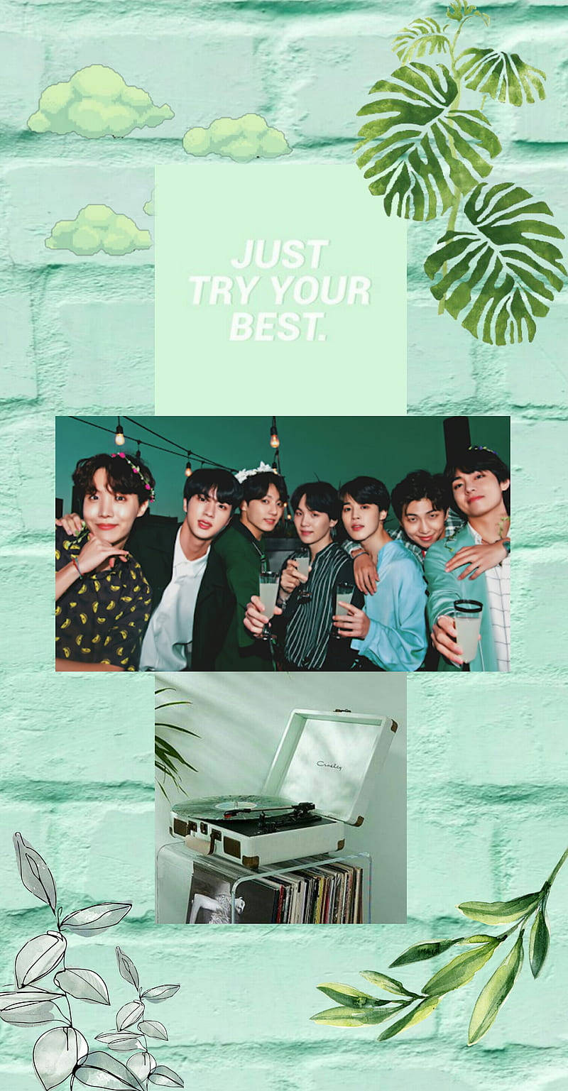 BTS Estética Verde Menta Fondos de pantalla