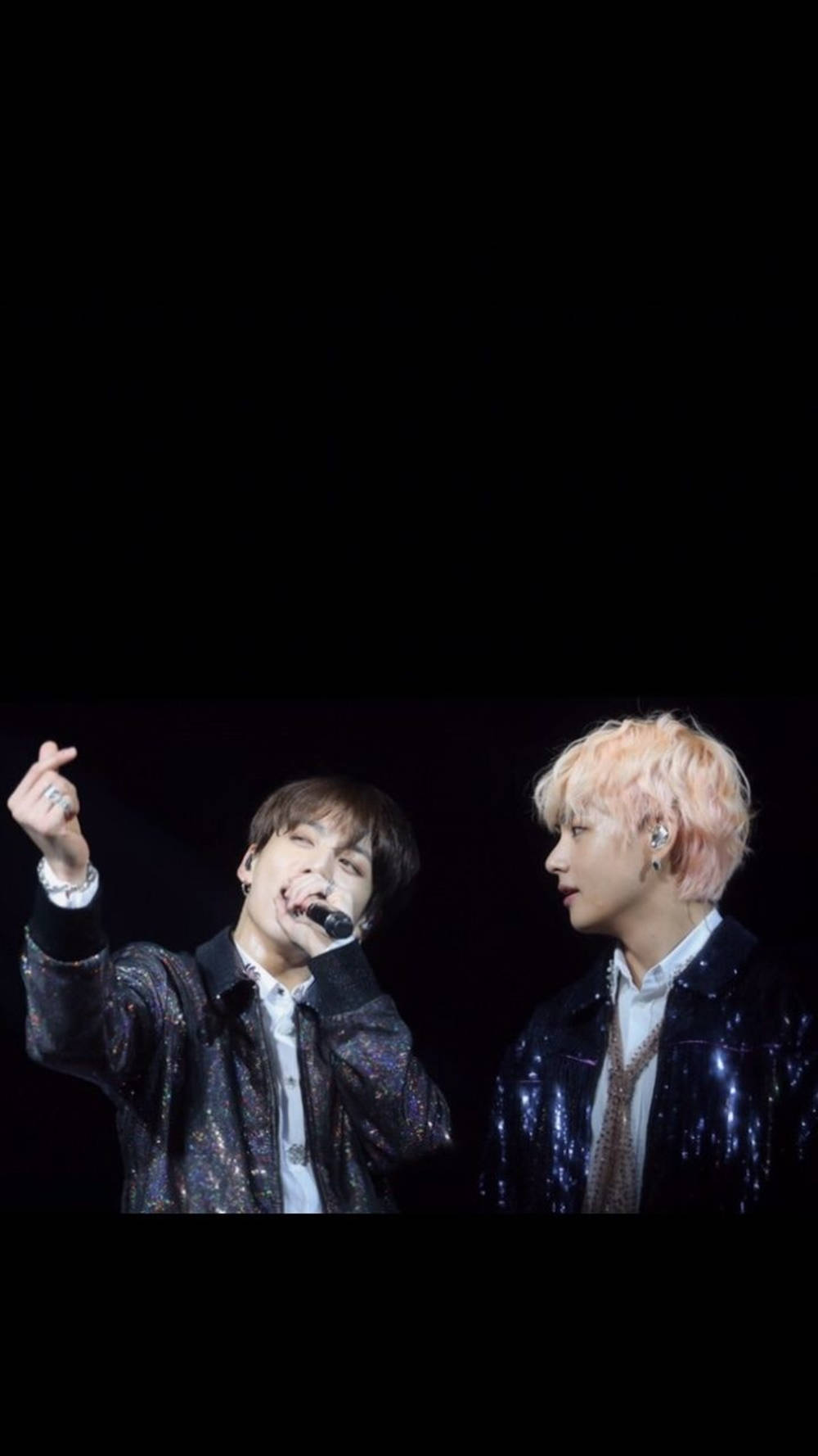 BTS JK y V en el escenario del Love Yourself Tour Fondos de pantalla