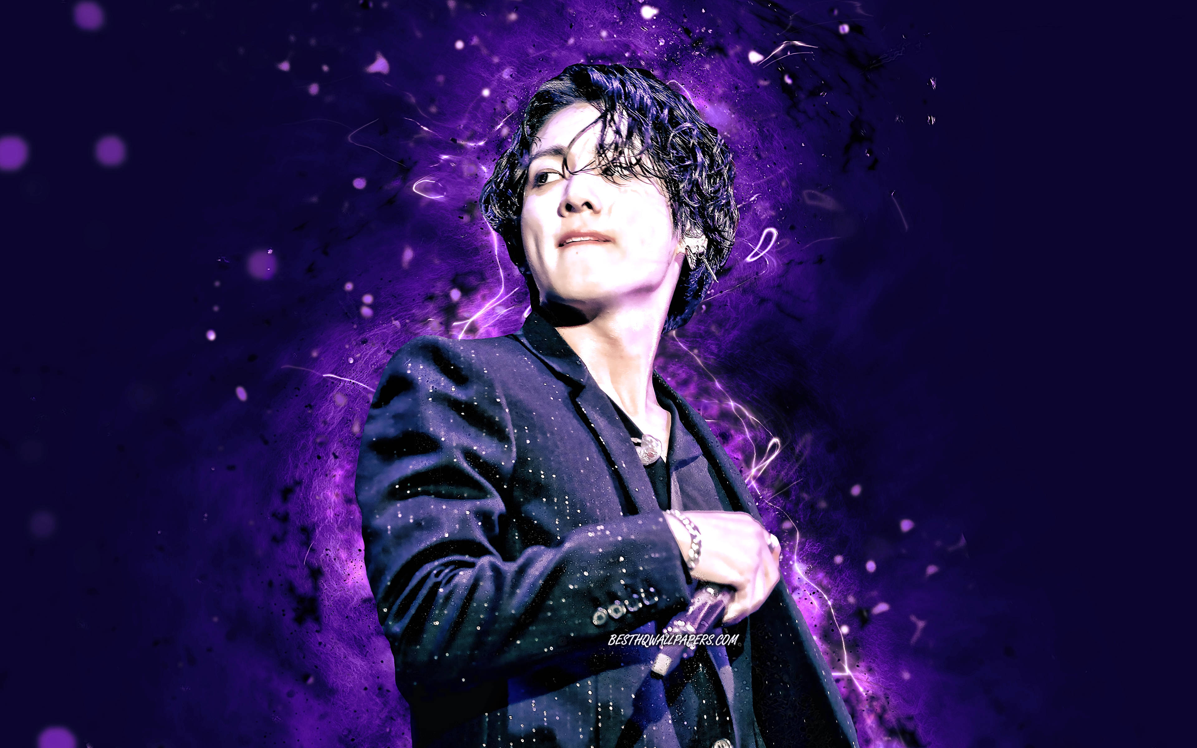 BTS Jungkook Estética Púrpura Fondos de pantalla