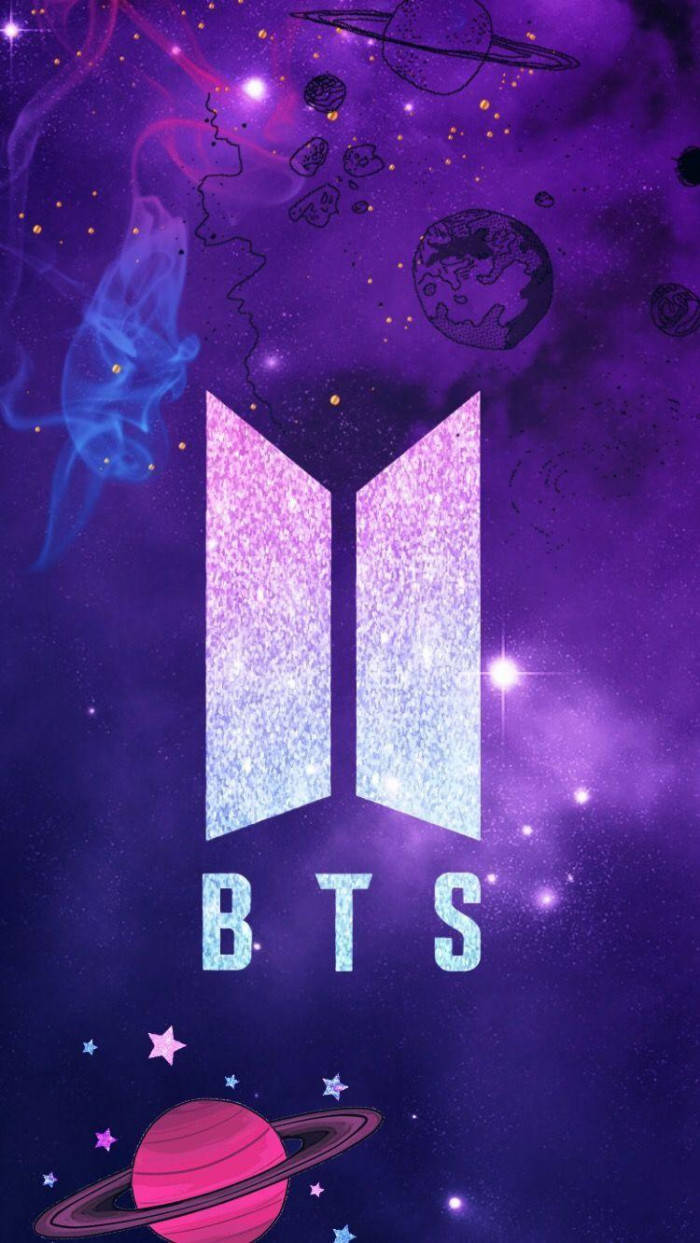 BTS Logo Galáctico con Planeta Fondos de pantalla