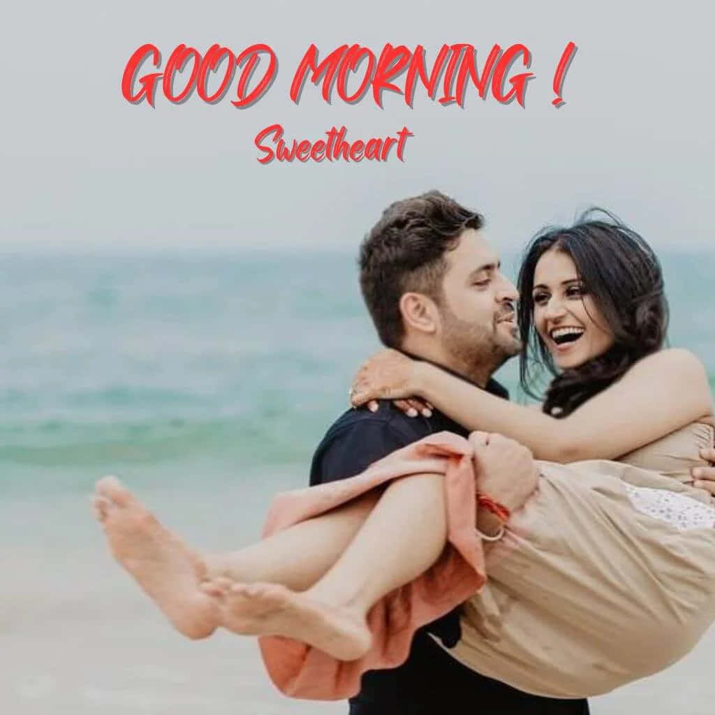 Buenos Días Cariño Abrazo en la Playa Fondos de pantalla