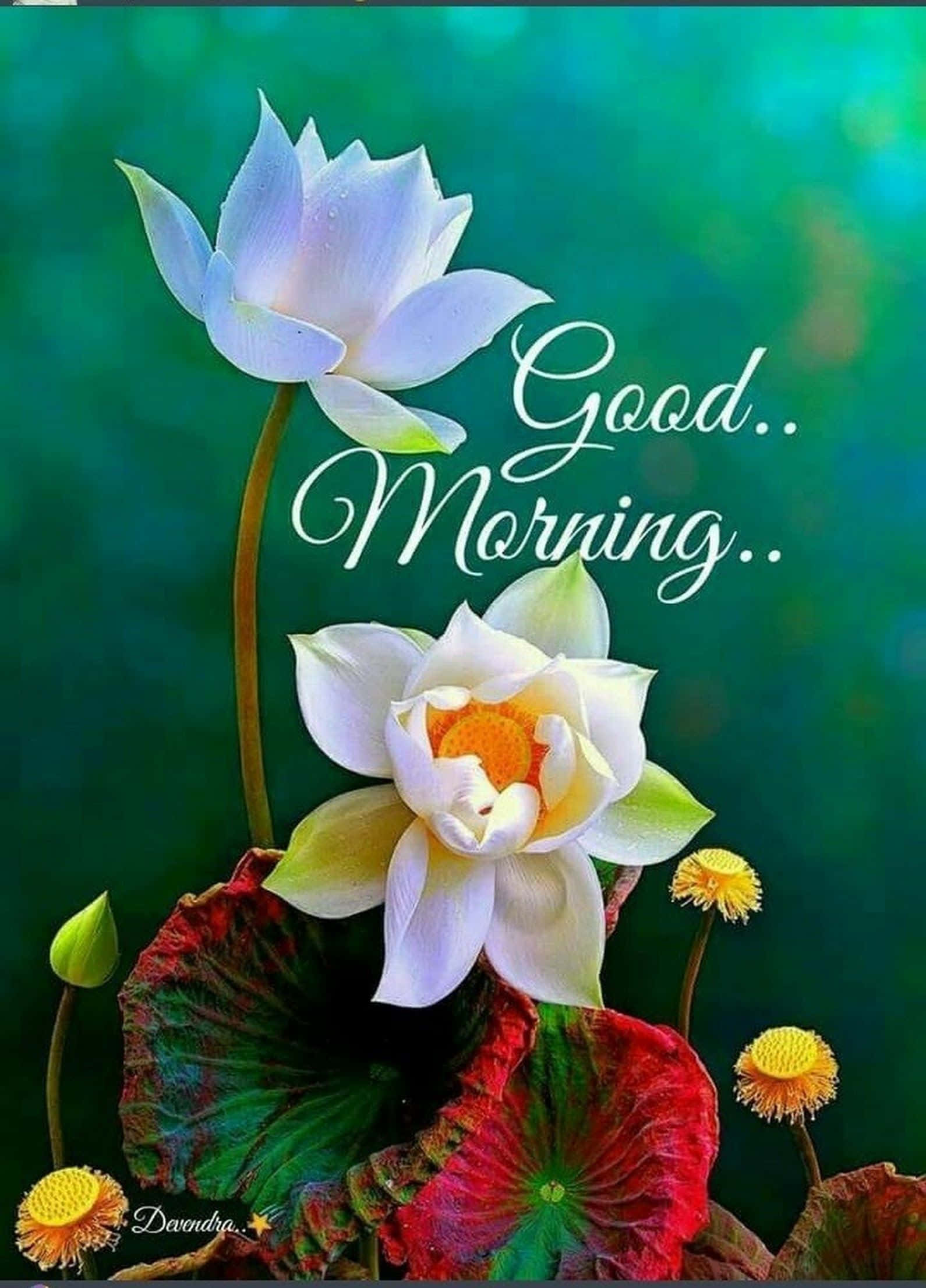 Buenos días con flores elegantes Fondos de pantalla