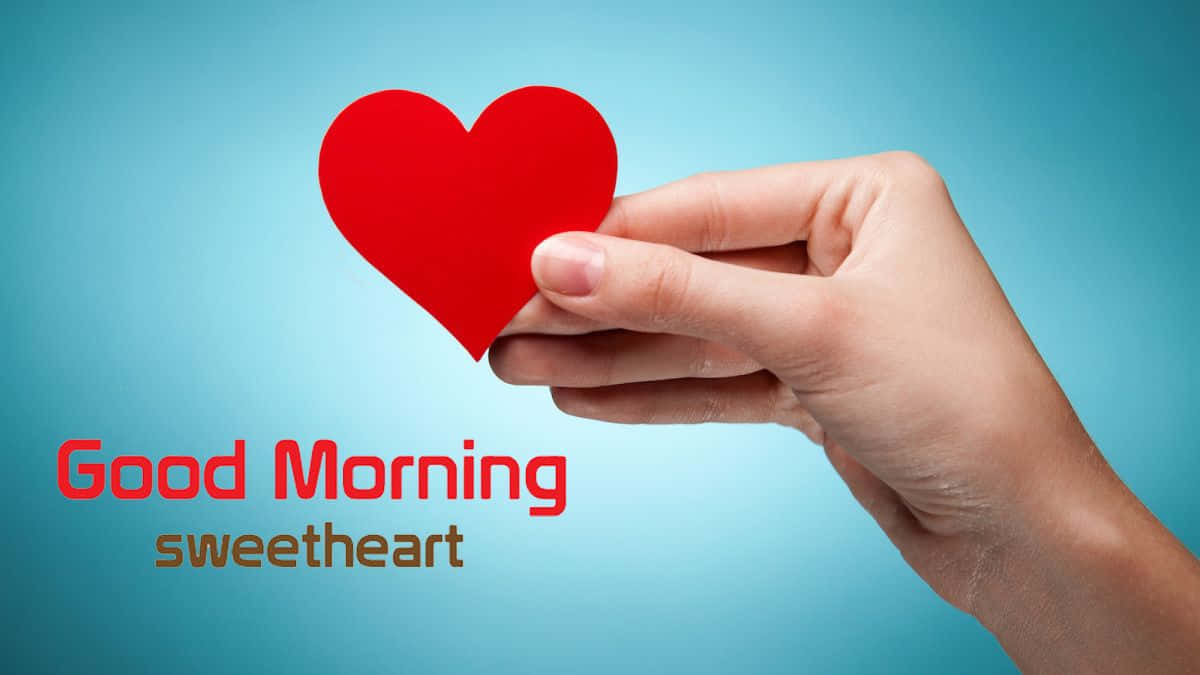 Buenos Días Mi Amor Corazón Mano Fondos de pantalla