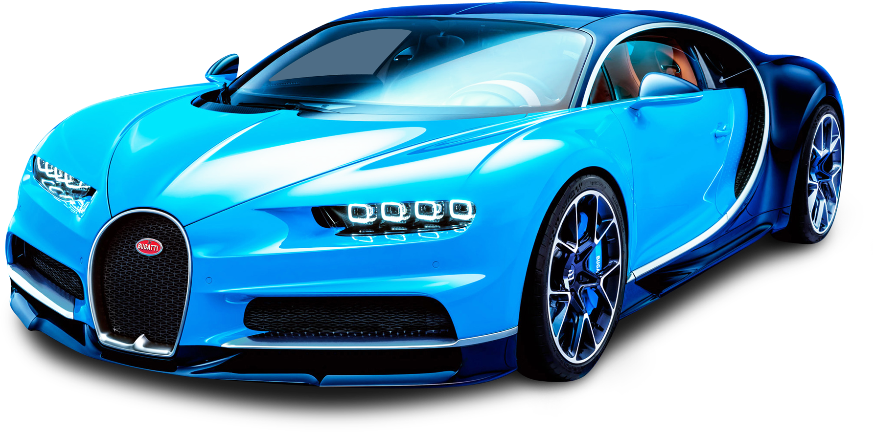 Bugatti Chiron azul de perfil Fondos de pantalla