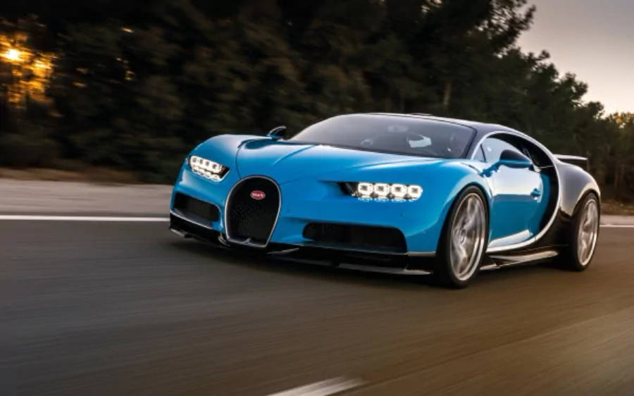 Bugatti Chiron Hypercar en Movimiento 4K Fondos de pantalla