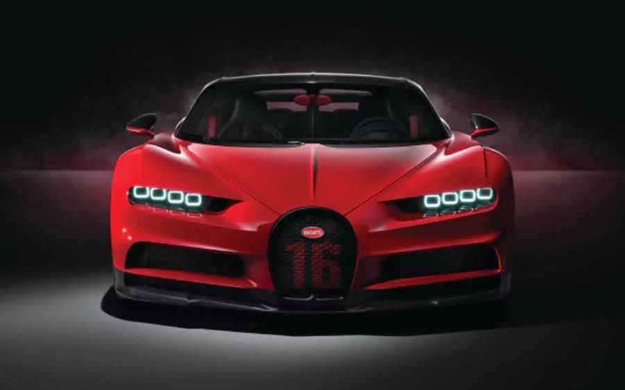 Bugatti Chiron rojo 4K Fondos de pantalla