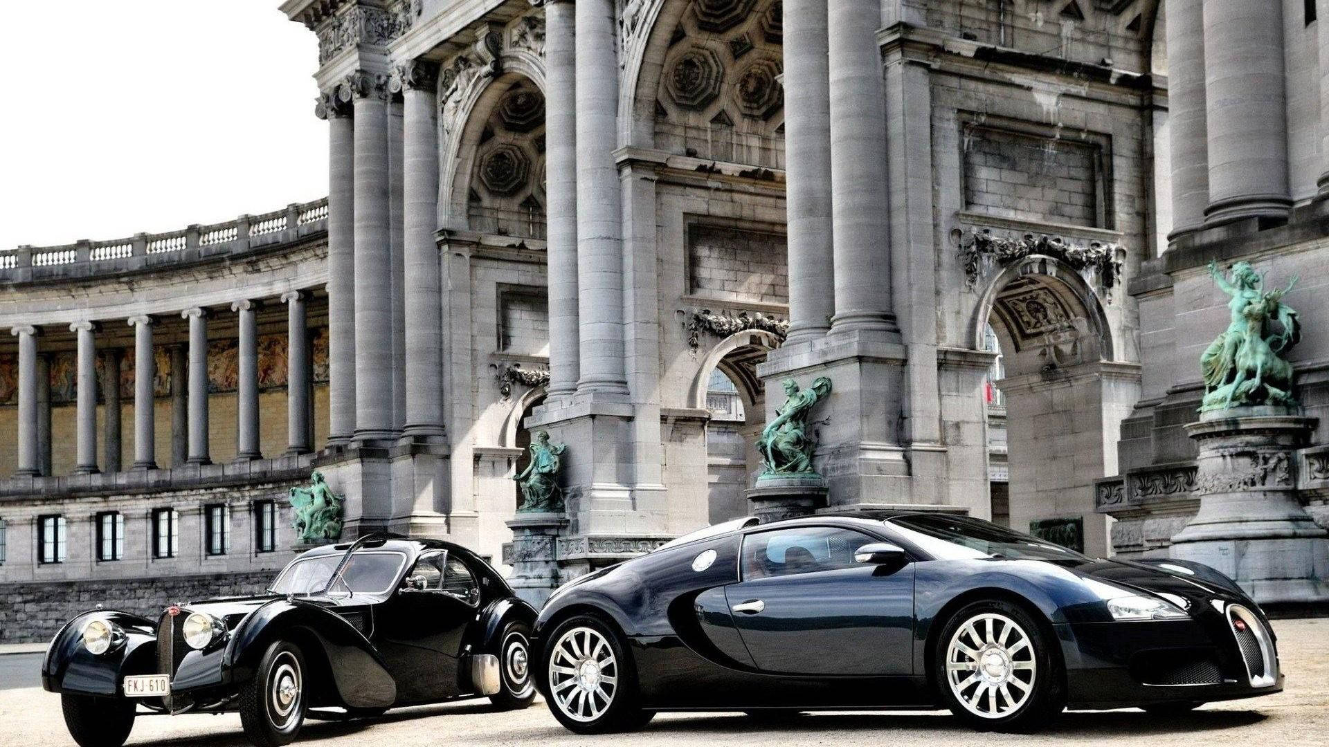 Fondo de Pantalla del Bugatti Veyron Estacionado en un Arco