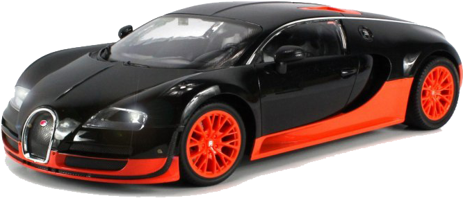 Bugatti Veyron negro con naranja vista lateral Fondos de pantalla