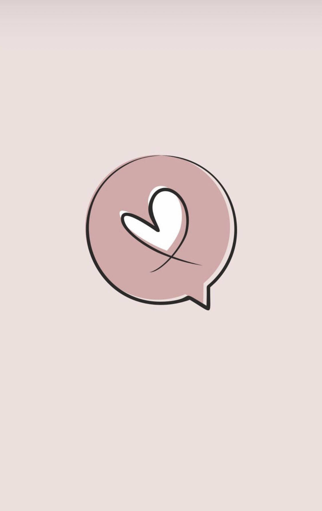 Burbuja de diálogo con corazón para historia de Instagram Fondos de pantalla