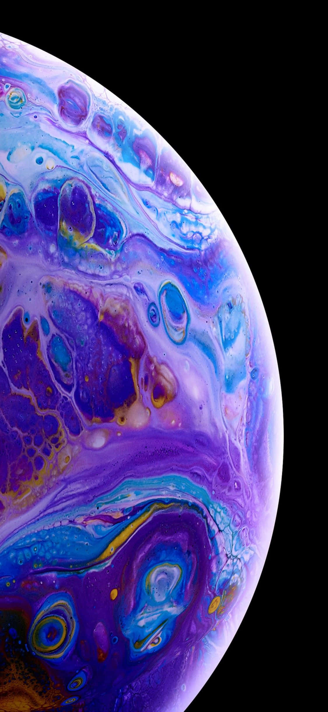 Burbuja de Fluido Púrpura y Azul de Apple iPhone XS Fondos de pantalla