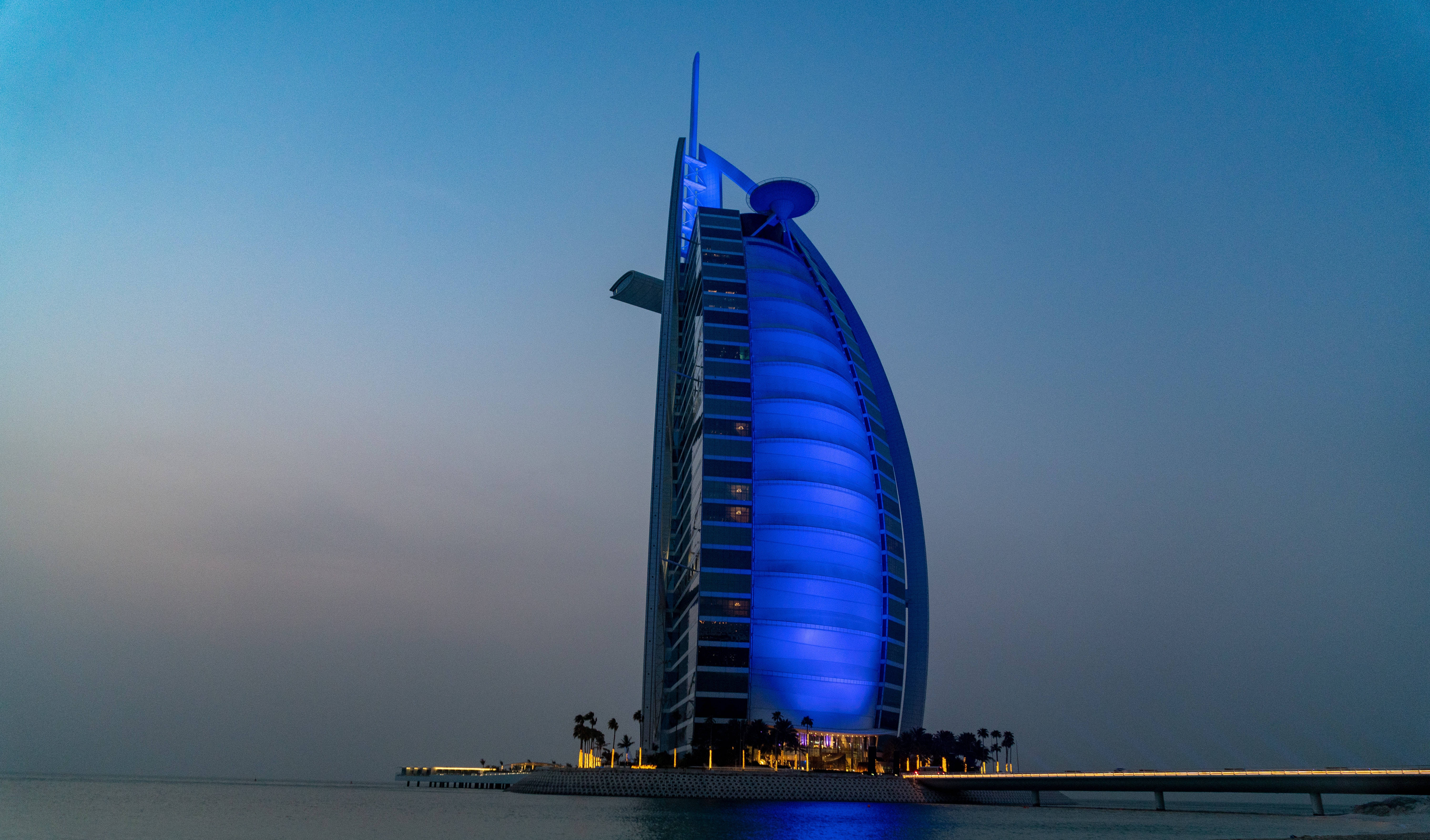 Burj Al Arab Luz Azul Fondos de pantalla