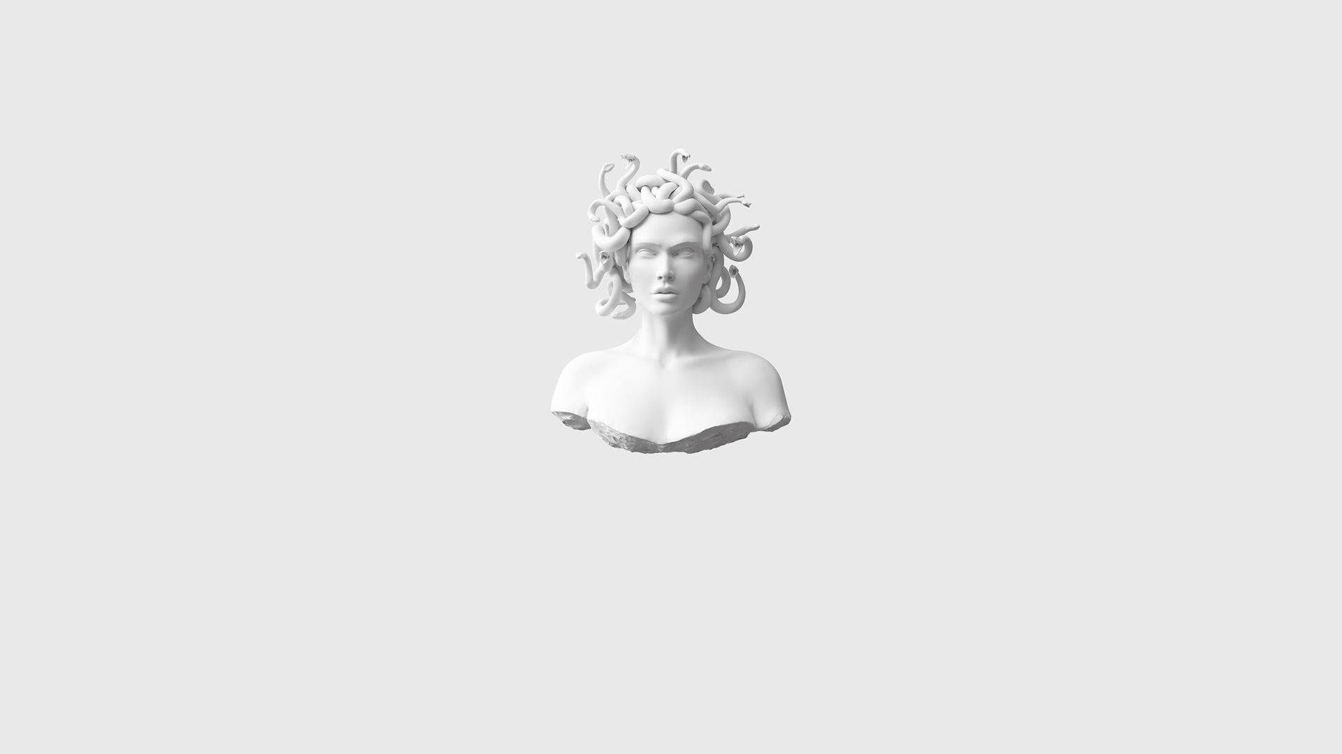 Busto de Medusa Estético Minimalista para Computadora Fondos de pantalla