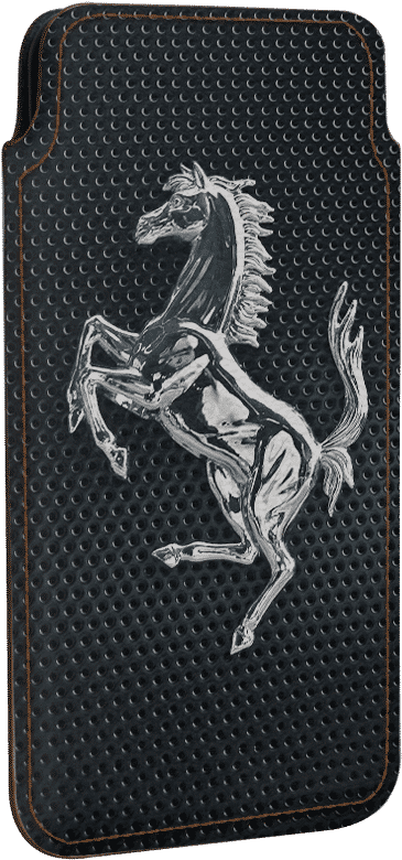 Caballo Encabritado de Ferrari Emblema en Cuero Fondos de pantalla