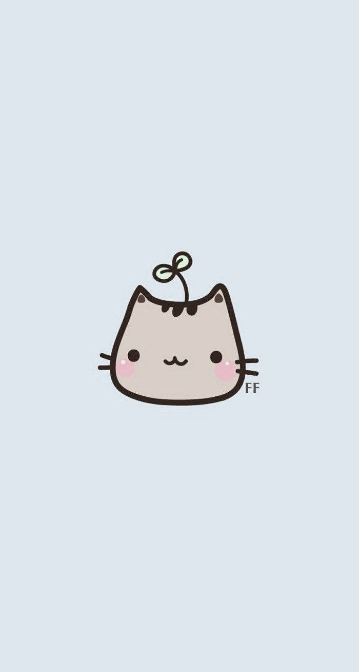 Cabeza de gato gris caricatura Fondos de pantalla