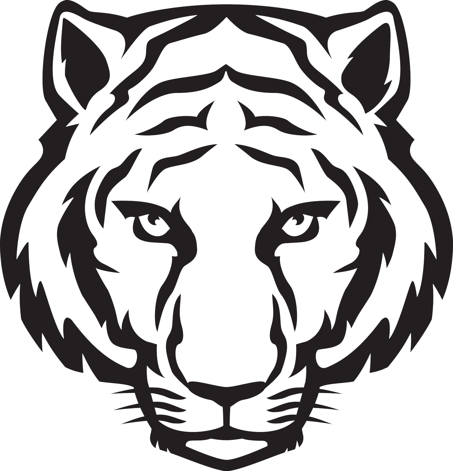 Cabeza de tigre estilizada en gráfico Fondos de pantalla