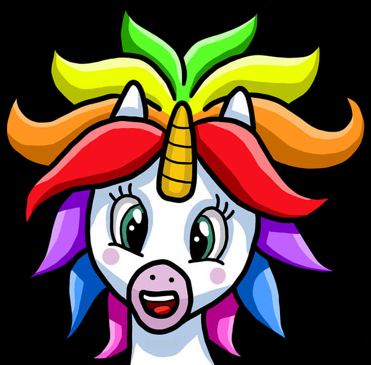 Cabeza de Unicornio Caricaturesca Colorida Fondos de pantalla
