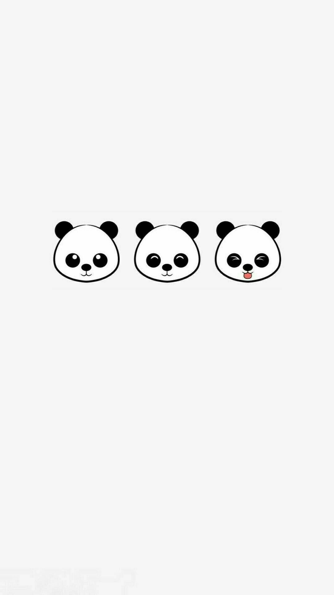 Cabezas de Panda Lindas para iPhone Fondos de pantalla