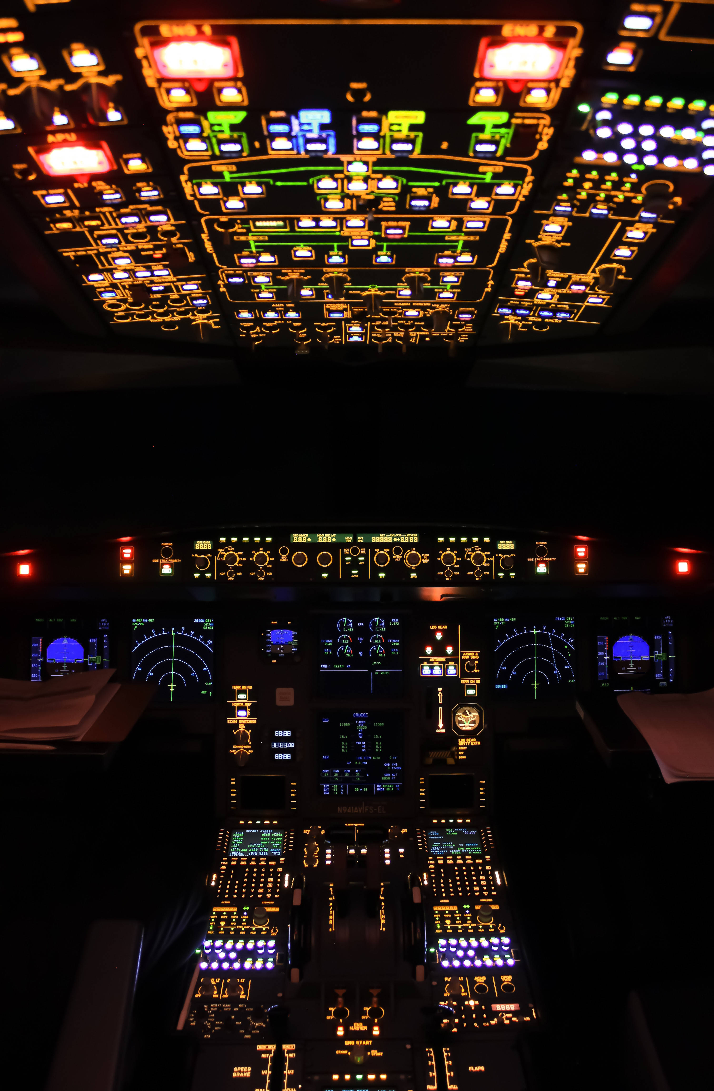 Cabina de Avión Digital Moderna Fondos de pantalla