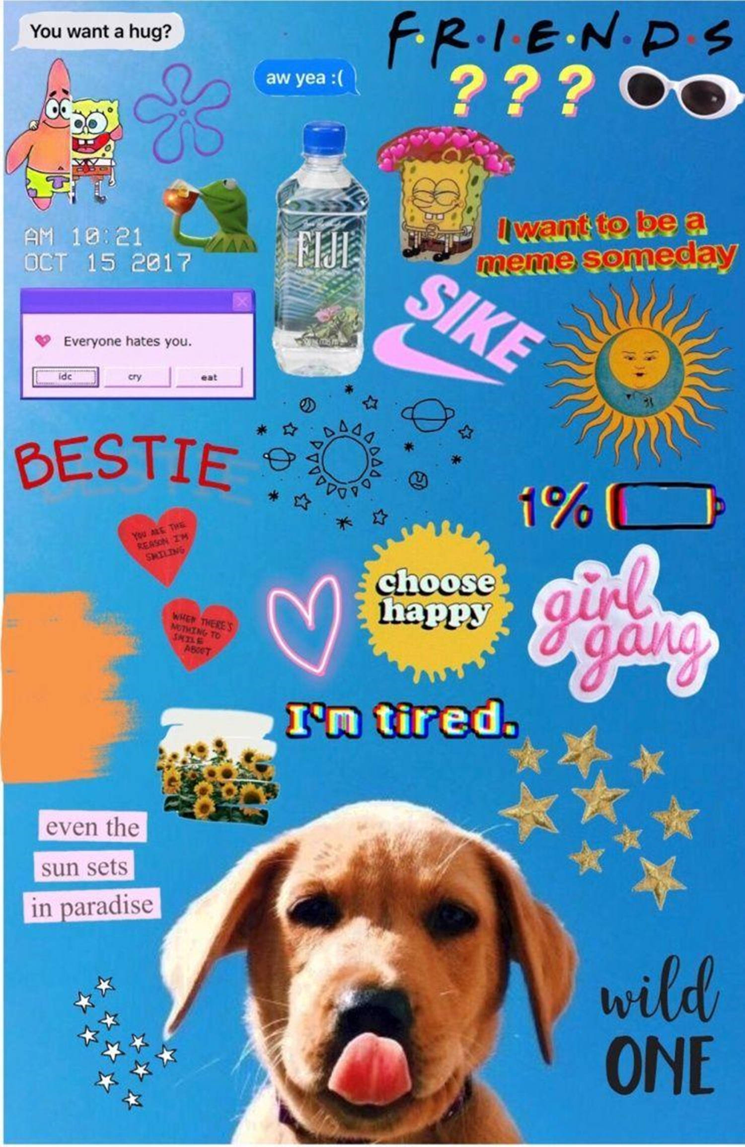 Cachorro Labrador Lindo Collage Estético VSCO Fondos de pantalla