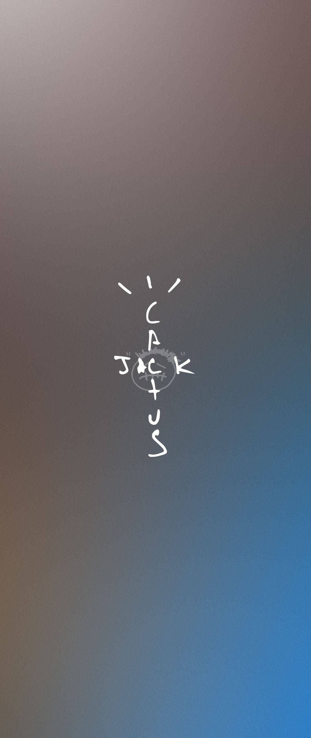 Cactus Jack Travis Scott Texto Logo Azul y Gris Fondos de pantalla