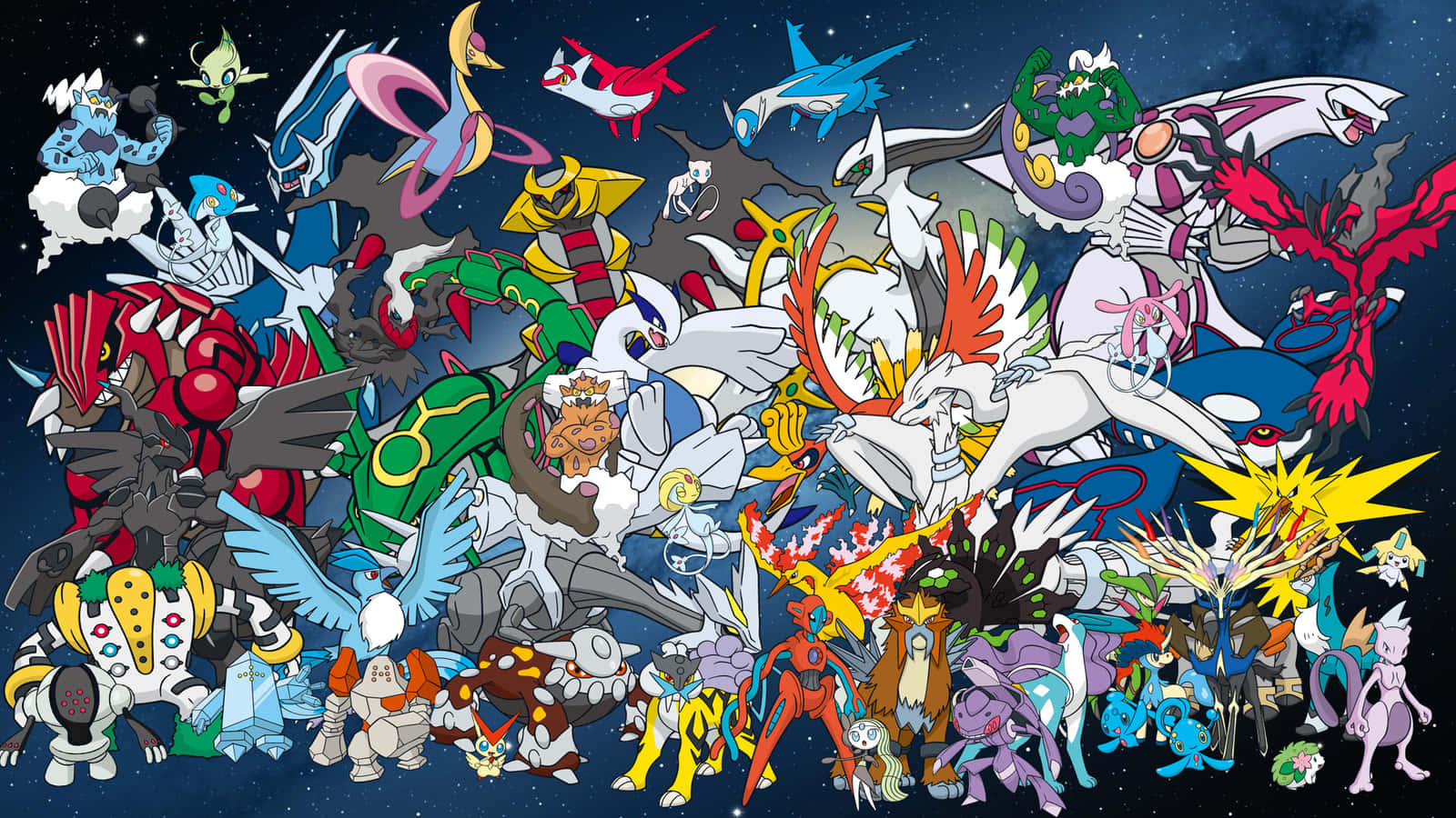 Cada Pokémon Legendario Contra las Estrellas Fondos de pantalla