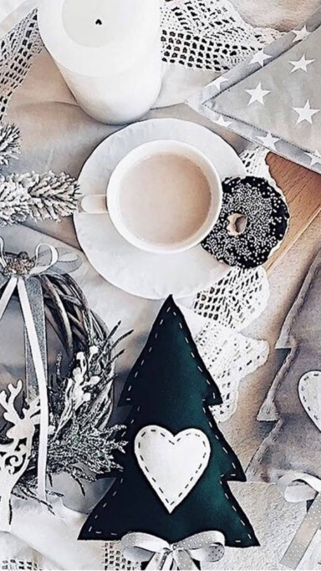 Café Acogedor con Estética Navideña Fondos de pantalla