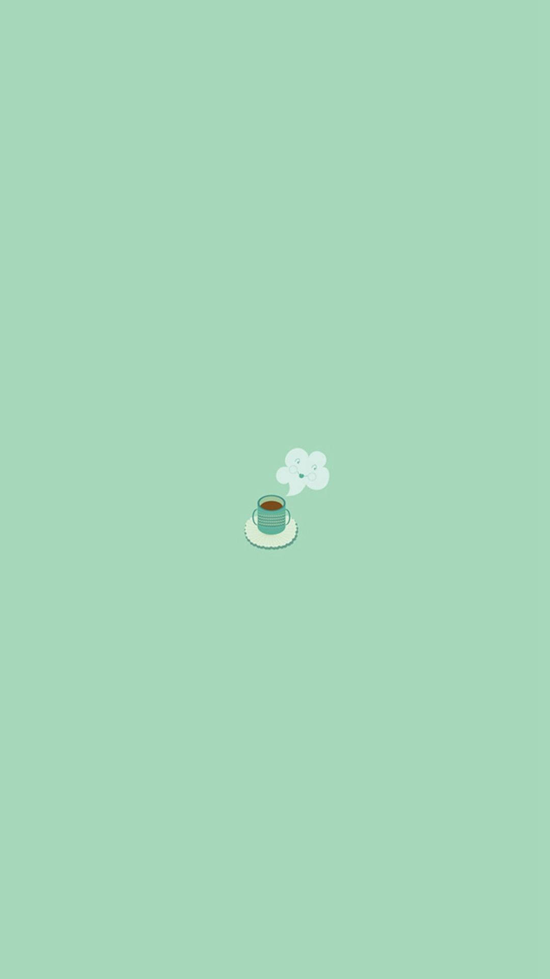Café Lindo Verde Pastel Básico Fondos de pantalla