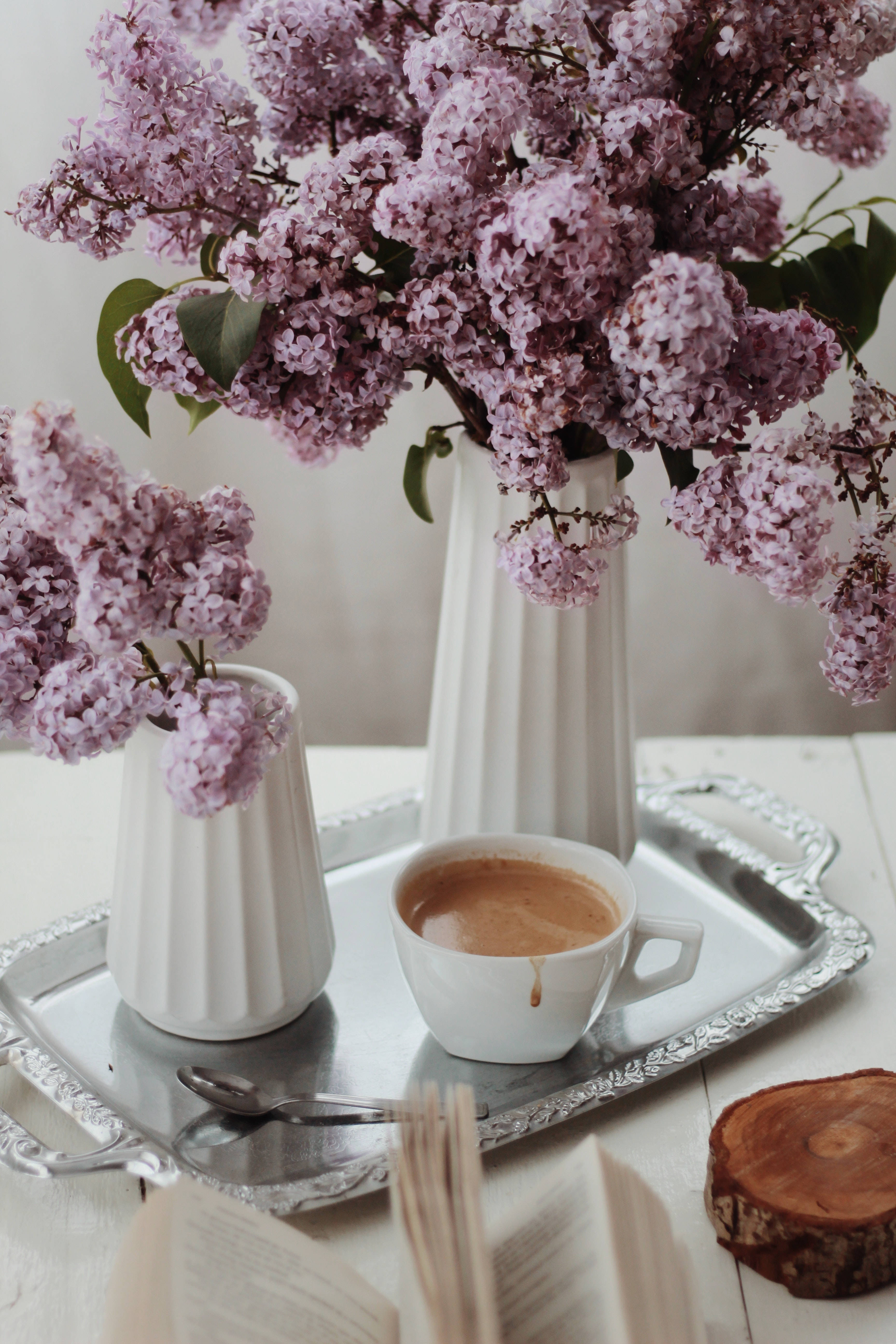 Café Preppy Aesthetic con Lila Fondos de pantalla