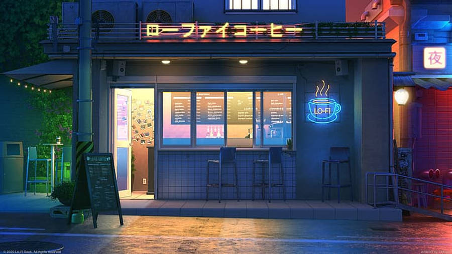 Cafetería 4K Lo Fi Fondos de pantalla