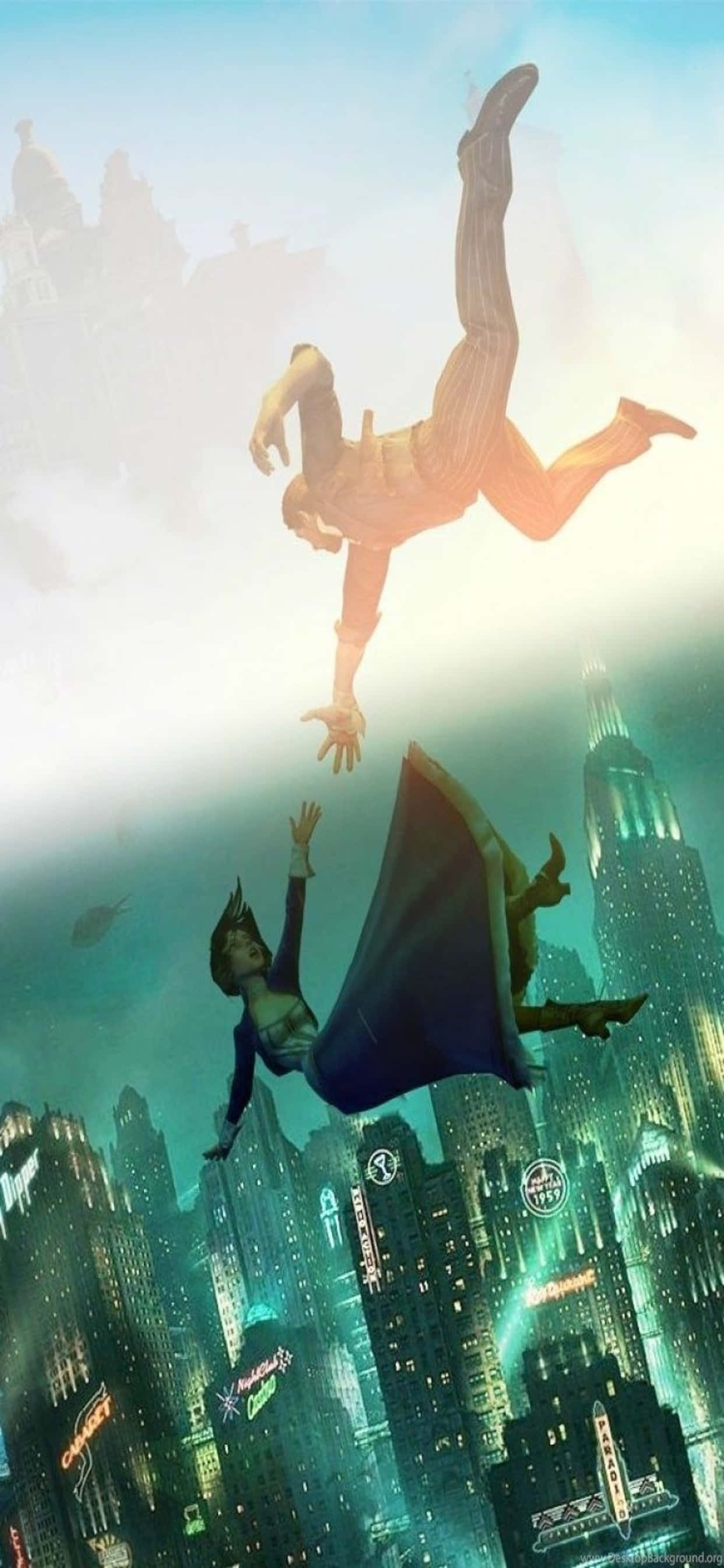 Caída para iPhone XS Max de Bioshock Infinite Fondos de pantalla