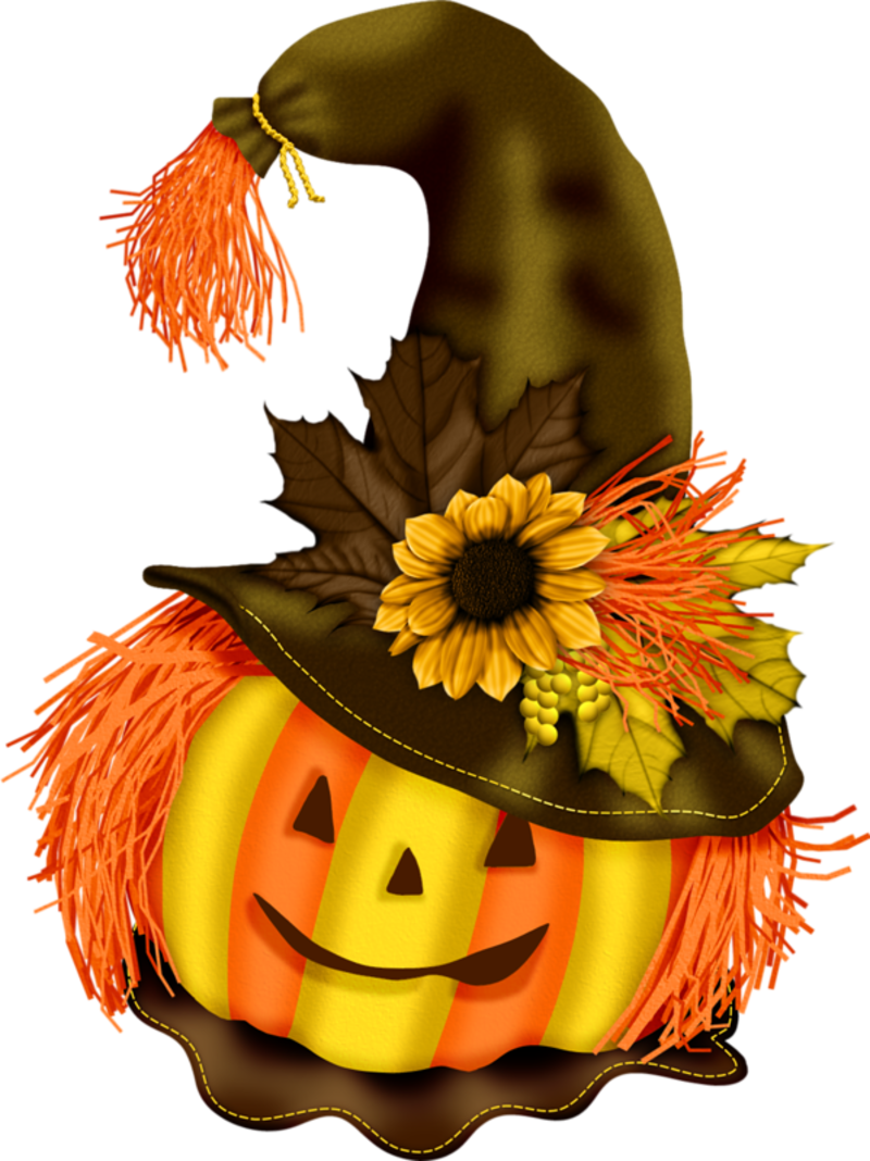 Calabaza de Halloween con Sombrero de Bruja Fondos de pantalla