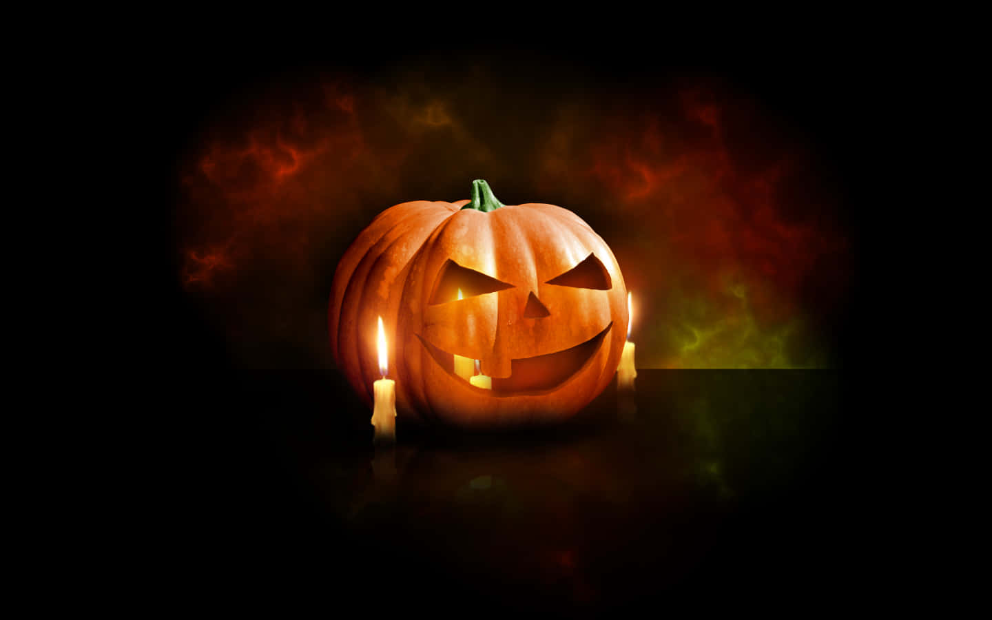 Calabaza Tallada con Velas Sonrientes Fondos de pantalla