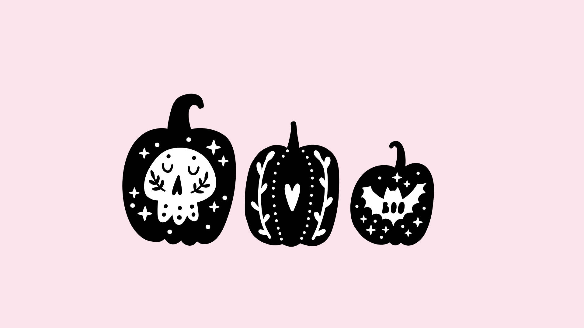 Calabazas de Halloween Estéticas y Lindas Fondos de pantalla