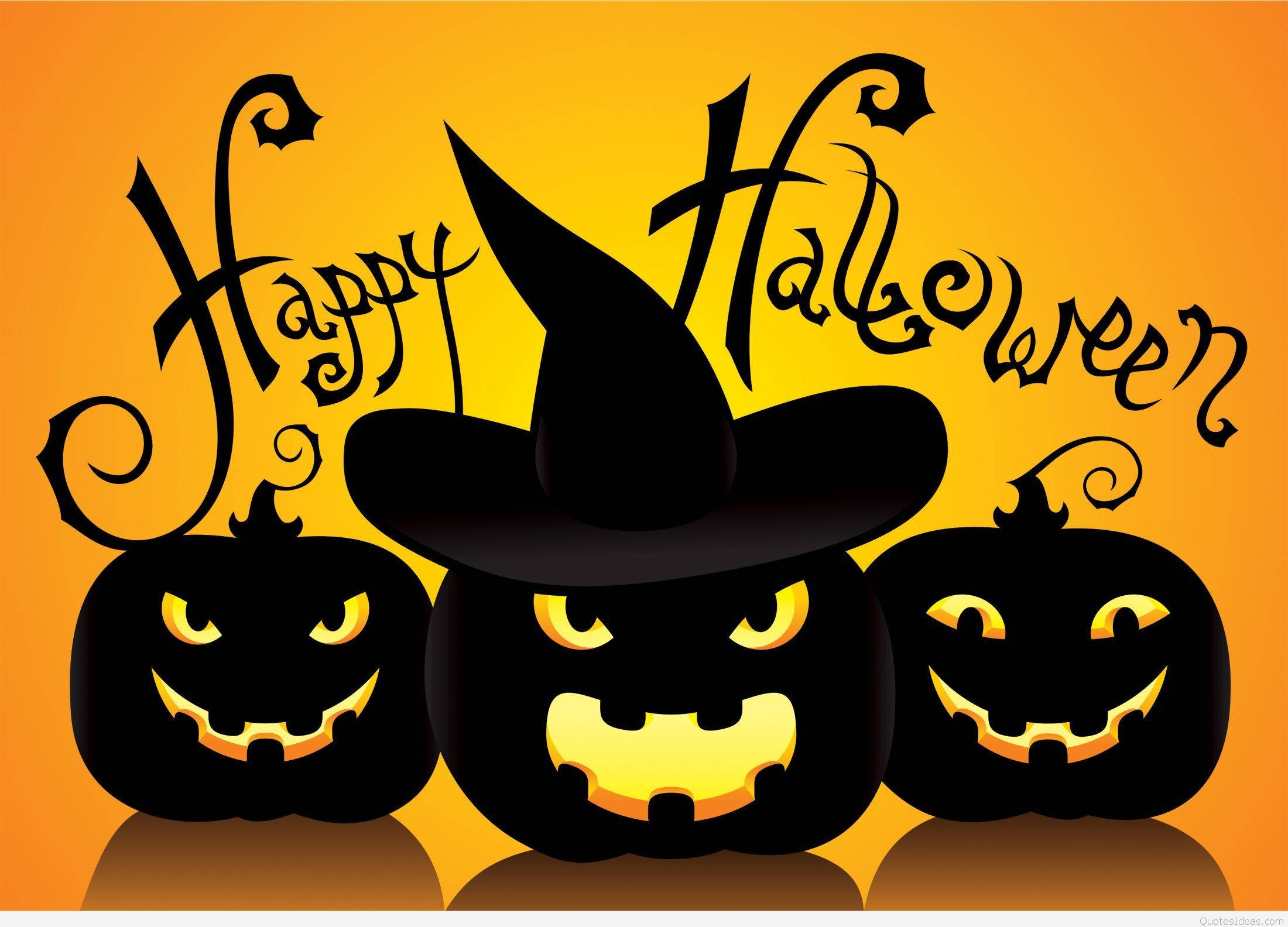 Calabazas espeluznantes de Halloween kawaii Fondos de pantalla